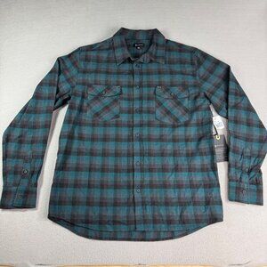 Matix Shirt Men’s L Plaid Flannel Long Sleeve Button Front NWT Casual Streetwear